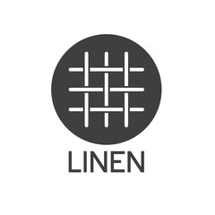 icon of linen textile, linen label, vector art.