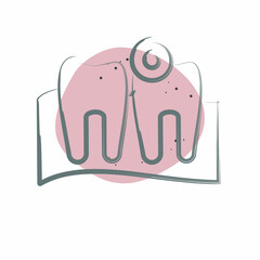 Icon Toothache. related to Body Ache symbol. Color Spot Style. simple design editable. simple illustration