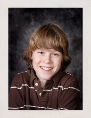 Boy smiling for a school portrait