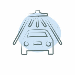Icon Wash. related to Car ,Automotive symbol. Color Spot Style. simple design editable. simple illustration