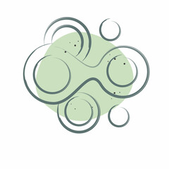 Icon Cells. related to Biochemistry symbol. Color Spot Style. simple design editable. simple illustration