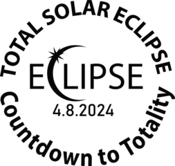 Fototapeten April 8th 2024 total solar eclipse icon. North American total solar eclipse sign. Solar Eclipse symbol.  Total Solar Eclipse 2024. flat style. © theerakit