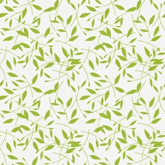 seamless pattern with bamboo leaves
