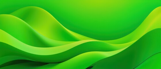 Fototapeta premium Abstract colorful neon green colors and gradients waves background