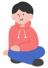 귀여운 대학생 일러스트