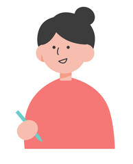 귀여운 대학생 일러스트