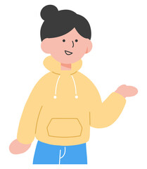 귀여운 대학생 일러스트