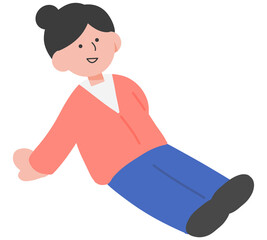 귀여운 대학생 일러스트