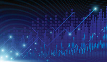 Stock market and trading.trend of graph vector design.Corporate future growth plan.digital graph.	