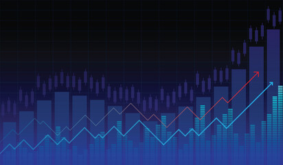 Stock market and trading.trend of graph vector design.Corporate future growth plan.digital graph.	