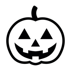 vector jack o lantern icon on white background