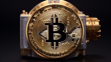 Musical gear with a Bitcoin design