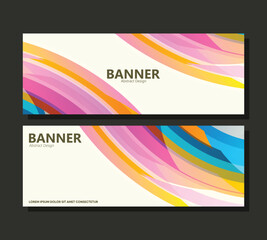 Obraz na płótnie Canvas colorful abstract wave banner design