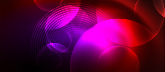 Neon magic light design. Vector Illustration For Wallpaper, Banner, Background, Card, Book Illustration, landing page