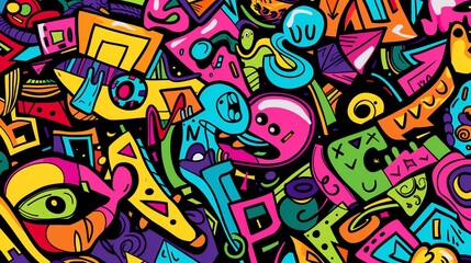 Fototapeta premium Abstract graffiti wall art background