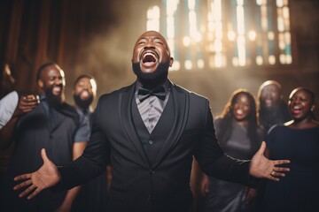 Gospel choir at African-American black church