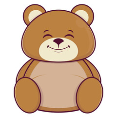 Obraz na płótnie Canvas bear smile face cartoon cute