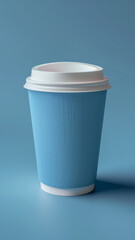 Empty white plastic disposable cup, ideal for hot or cold beverages