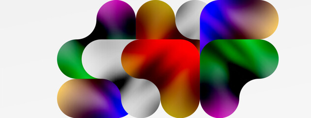 Metallic fluid color with geometric abstract shapes. Vector Illustration For Wallpaper, Banner, Background, Card, Book Illustration, landing page