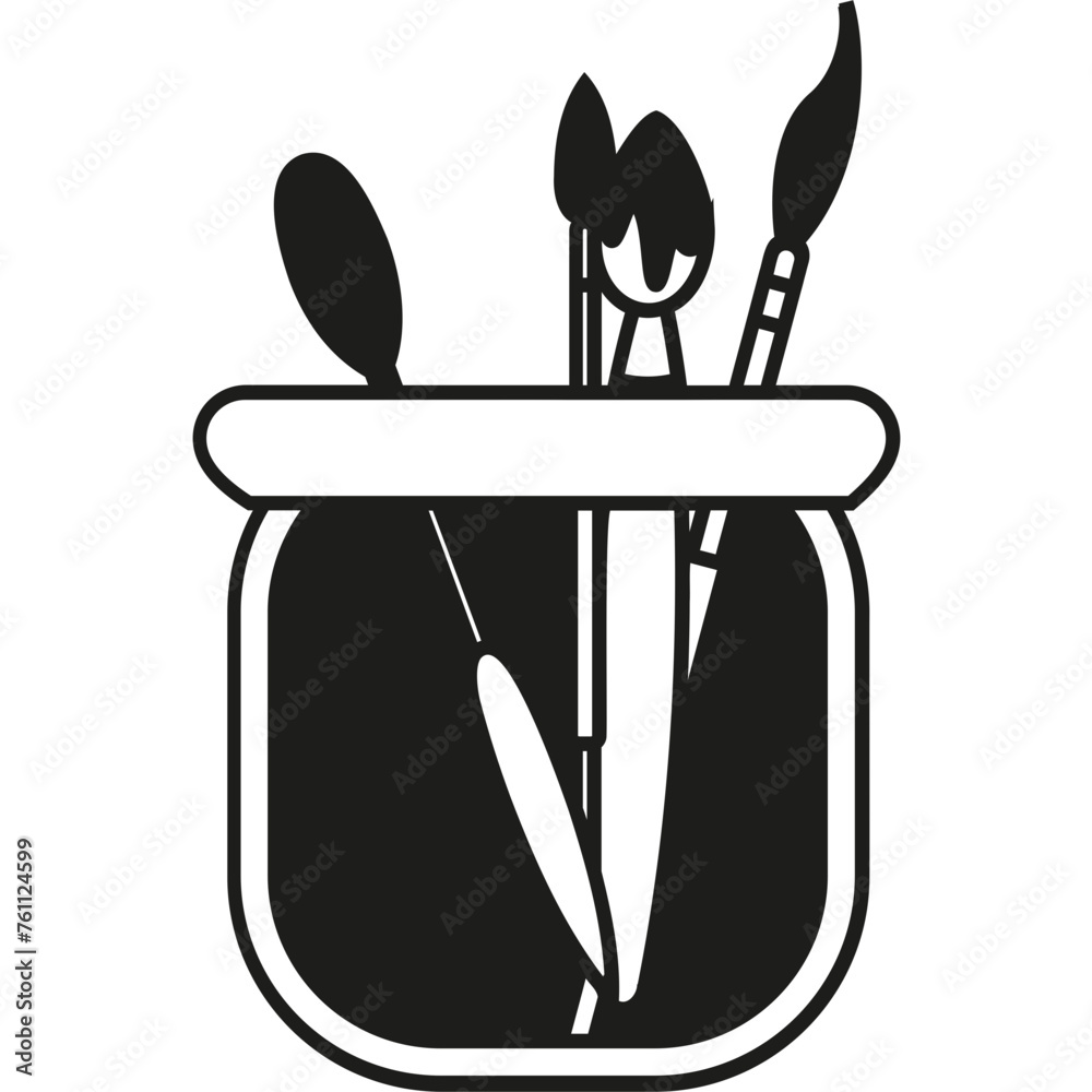 Poster Paintbrush Holder Icon