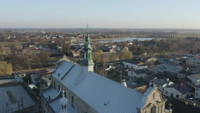 Beautiful Church Opoczno Aerial View Poland
