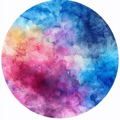 Obraz na płótnie Canvas Circular watercolor blobs with a tie-dye effect