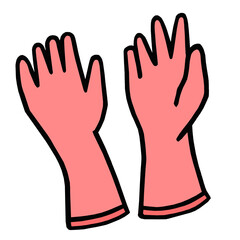 ゴム手袋　イラスト