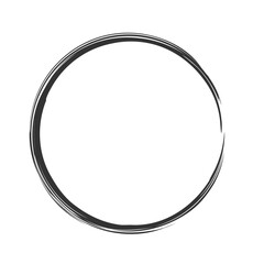 Circle Grunge Frame Design. Vector Design on White Background