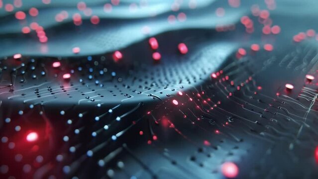 A closeup reveals a small sensor on the edge of the digital canvas designed to detect changes in temperature and pressure. The sensor allows for a more tactile experience