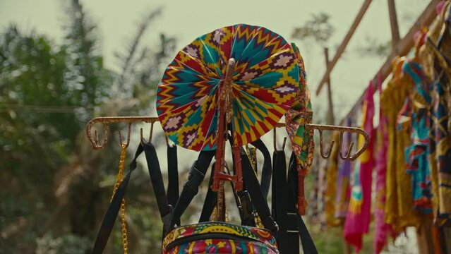 African Hand Fan Souvenirs in Ghana