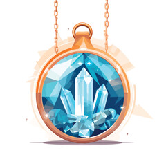 A crystal pendant that grants the bearer the abilit - obrazy, fototapety, plakaty