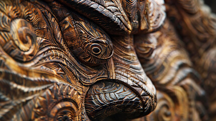 The intricate patterns of ta moko tell stories passed down through generations. - obrazy, fototapety, plakaty