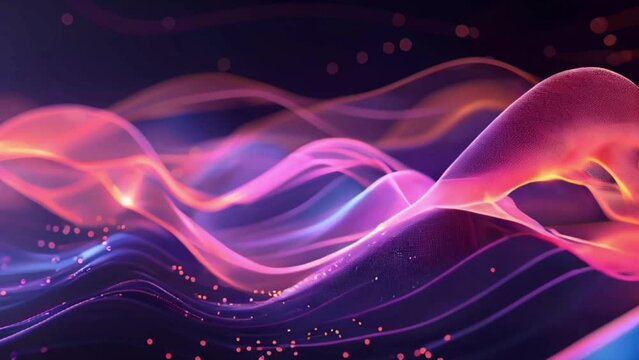 abstract wavy line tech background
