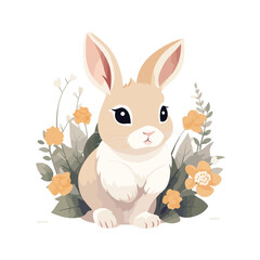 A cute bunny illustration perfect for rabbit lovers