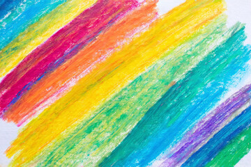 crayon colorful strokes hand painted background.