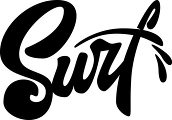 Vintage hand lettering emblem of Surf club lettering. Vector illustration - 761139972