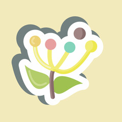 Sticker Pollen. suitable for Bee Farm. simple design editable. design template vector. simple illustration