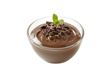 
Chocolate whipped cream isolated on white background Realistic daytime first person perspective