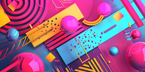 music notes background, A colorful abstract background with circles and lines,  - obrazy, fototapety, plakaty
