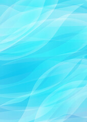 ブルーのウェーブ背景　青い流線の背景素材