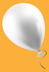 white volumetric balloon vector illustration