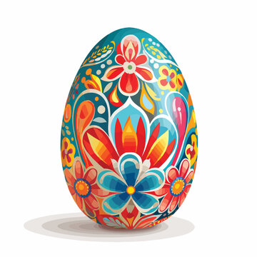 A festive Easter egg decorated with intricate