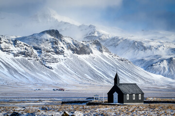 Famous black church on Iceland - 761141958
