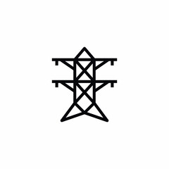 Electric Cables Tower Energy icon - obrazy, fototapety, plakaty