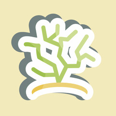 Sticker Coral Reefs. suitable for education symbol. simple design editable. design template vector. simple illustration
