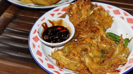 Gorengan is Fried food is one of the most popular types of snacks in Indonesia