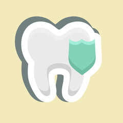 Sticker Protection. suitable for medicine symbol. simple design editable. design template vector. simple illustration