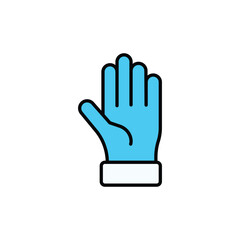 Obraz premium Gloves icon design with white background stock illustration