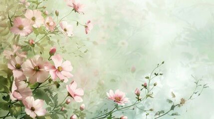 Beautiful flower background in romantic style
