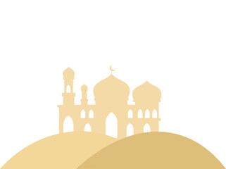 Mosque Ramadan Kareem Background Illustration